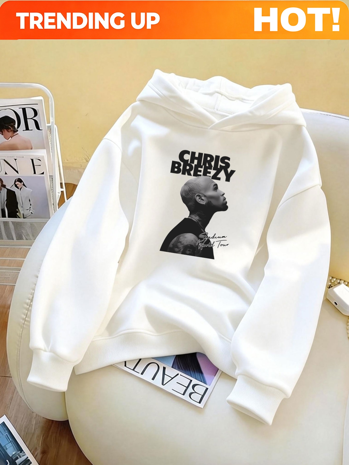Beauty & Makeup Katia Di Paola - Sudadera con capucha estampada estilo Y2K